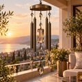 Smoked Crystal Column Wind Chime