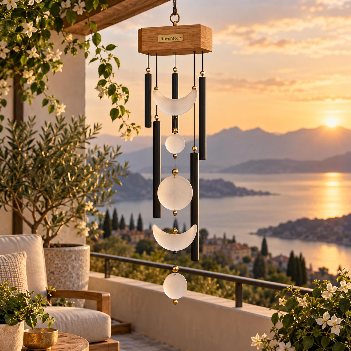Lunar Disc Minimalist Wind Chime