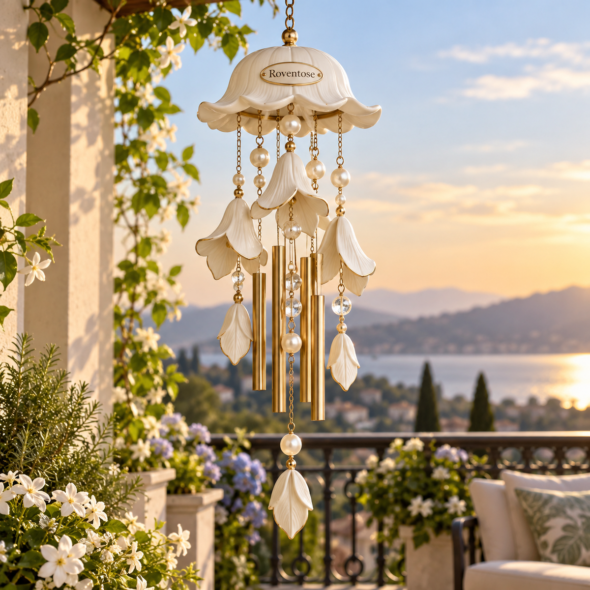 Magnolia Bloom Pearl Wind Chime