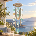 Sea Glass Teardrop Wind Chime