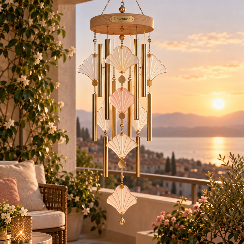 Shell Fan Sunset Wind Chime