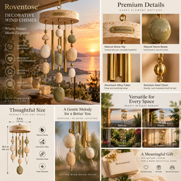 Roventose™ Earthstone Oval Accent Wind Chime