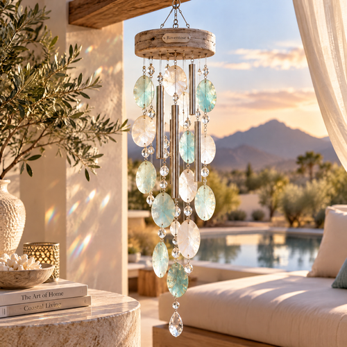 Roventose™ Aqua Crystal Driftwood Wind Chime