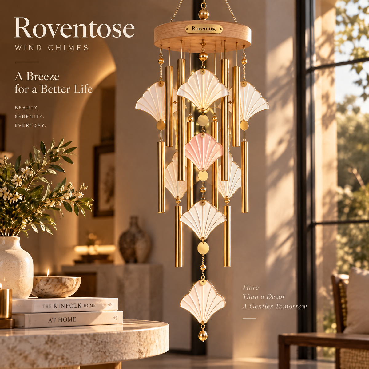 Roventose™ Shell Fan Sunset Wind Chime