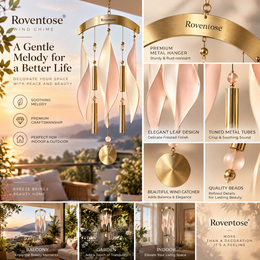 Roventose™ Blush and Ivory Petal Sail Wind Chime
