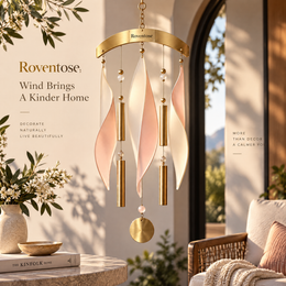 Roventose™ Blush and Ivory Petal Sail Wind Chime